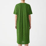 Green Marl French Terry, Poly-Linen