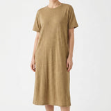 Gold Marl French Terry, Poly-Linen, 170 gsm