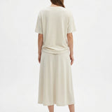 Polyester Stretch ITY Knit Fabric, 195 gsm, 160 cm — Beige
