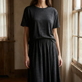 Dark Grey Marl Jersey Knit, Cotton-Poly, 200 gsm, ref EF-239639