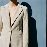Light Beige Heathered-Marl Velvet, Poly-Viscose