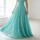 Aqua Floral Lace, Nylon