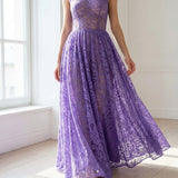 100% Polyester Lace Fabric, 135 gsm, 150 cm — Purple