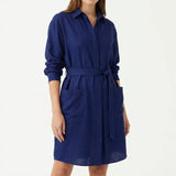 Royal Blue Linen-Look, Polyester