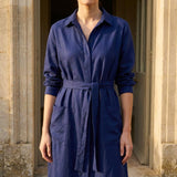 Royal Blue Linen-Look, Polyester