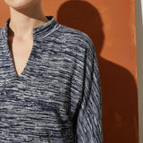 Dark Blue Lines Jersey Knit, Polyester
