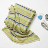 Striped Polyester Cotton Metallic Chunky Knit Fabric, 106 gsm, 164 cm — Multi