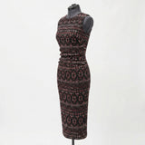 Black Flecks Interlock Knit, Polyester