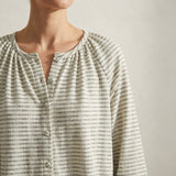 Dark Grey Lines Jersey Knit, Cotton