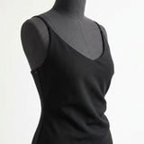 Viscose Nylon Stretch Ponte Knit Fabric, 300 gsm, 160 cm — Black