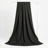 Black Textured Scuba Knit, Cotton-Poly