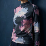 Pink Abstract French Terry, Poly-Cotton, 202 gsm
