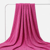 Jacquard Polyester Stretch Chenille Fabric, 370 gsm, 165 cm — Pink