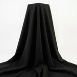 Polyester Viscose Stretch Scuba Knit Fabric, 330 gsm, 180 cm — Black
