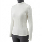 Off-White Check Rib Knit, Viscose