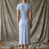 Light Blue Check Poplin, Cotton-Poly