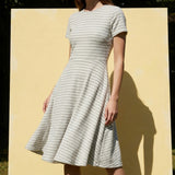 Grey Stripes Fleece, Polyester