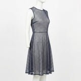 Navy Dots Mesh, Nylon