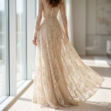 Beige Floral Lace, Polyester