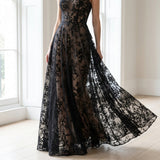 Black Floral Lace, Polyester