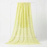 Yellow Floral Mesh, Cotton-Nylon