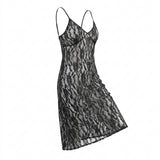Black Floral Lace, Nylon, 135 cm, ref EF-243222