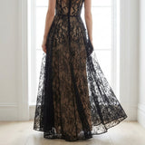 Black Floral Lace, Nylon, 135 cm, ref EF-243222