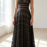 Black Stripe Lace, Polyester