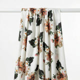 White Floral Poplin, Cotton