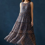 Pink Floral Chiffon, Polyester, 65 gsm