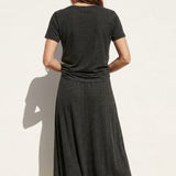 Dark Grey Marl Jersey Knit, Cotton-Linen