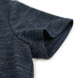 Dark Blue Marl Scuba Knit, Poly-Cotton, 278 gsm