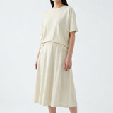Off-White Jersey Knit, Cotton-Linen