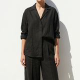 Black Linen-Look, Polyester