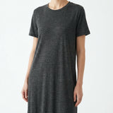 Dark Grey Marl Jersey Knit, Poly-Linen, 145 gsm