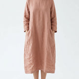 Linen-Look Fabric, 235 gsm, 155 cm — Pink