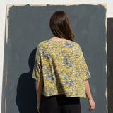 Light Blue Floral Jersey Knit, Poly-Cotton
