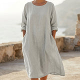 Jacquard 100% Cotton Linen-Look Fabric, 80 gsm — Grey