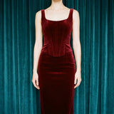 100% Polyester Velvet Fabric, 260 gsm, 160 cm — Red