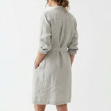 100% Polyester Linen-Look Fabric, 200 gsm, 165 cm — Grey