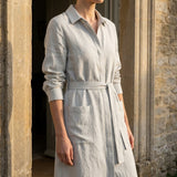 100% Polyester Linen-Look Fabric, 200 gsm, 165 cm — Grey