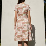 Cream Camo French Terry, Cotton-Poly