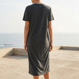 Dark Grey Marl Scuba Knit, Polyester, 210 gsm