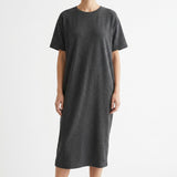 Dark Grey Marl Scuba Knit, Polyester, 210 gsm