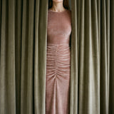 Pink Marl Velvet, Polyester, 235 gsm