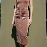 Pink Marl Velvet, Polyester, 235 gsm