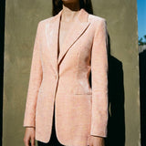 Light Pink Marl Velvet, Poly-Viscose
