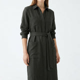 Charcoal Linen-Look, Polyester