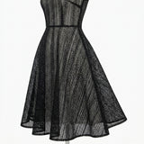 Black Small-Floral Mesh, Poly-Cotton