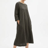Charcoal Linen-Look, Polyester